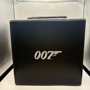 007 James Bond Martini Set Locking Leatherette Case With Key & Handle